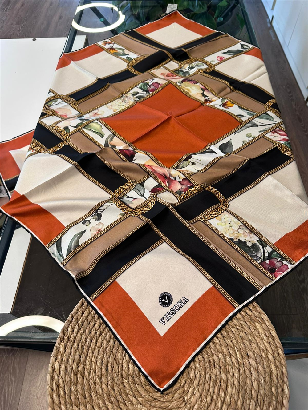 %100 İPEK TWİL EŞARP