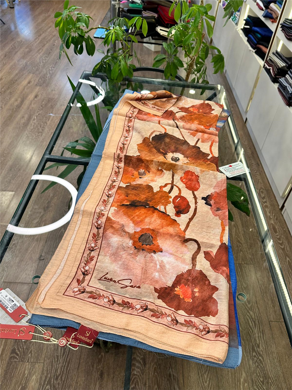 LUVEN SARA SUMMER ŞAL- LUVEN SARA %30İPEK %70 PAMUK ŞAL