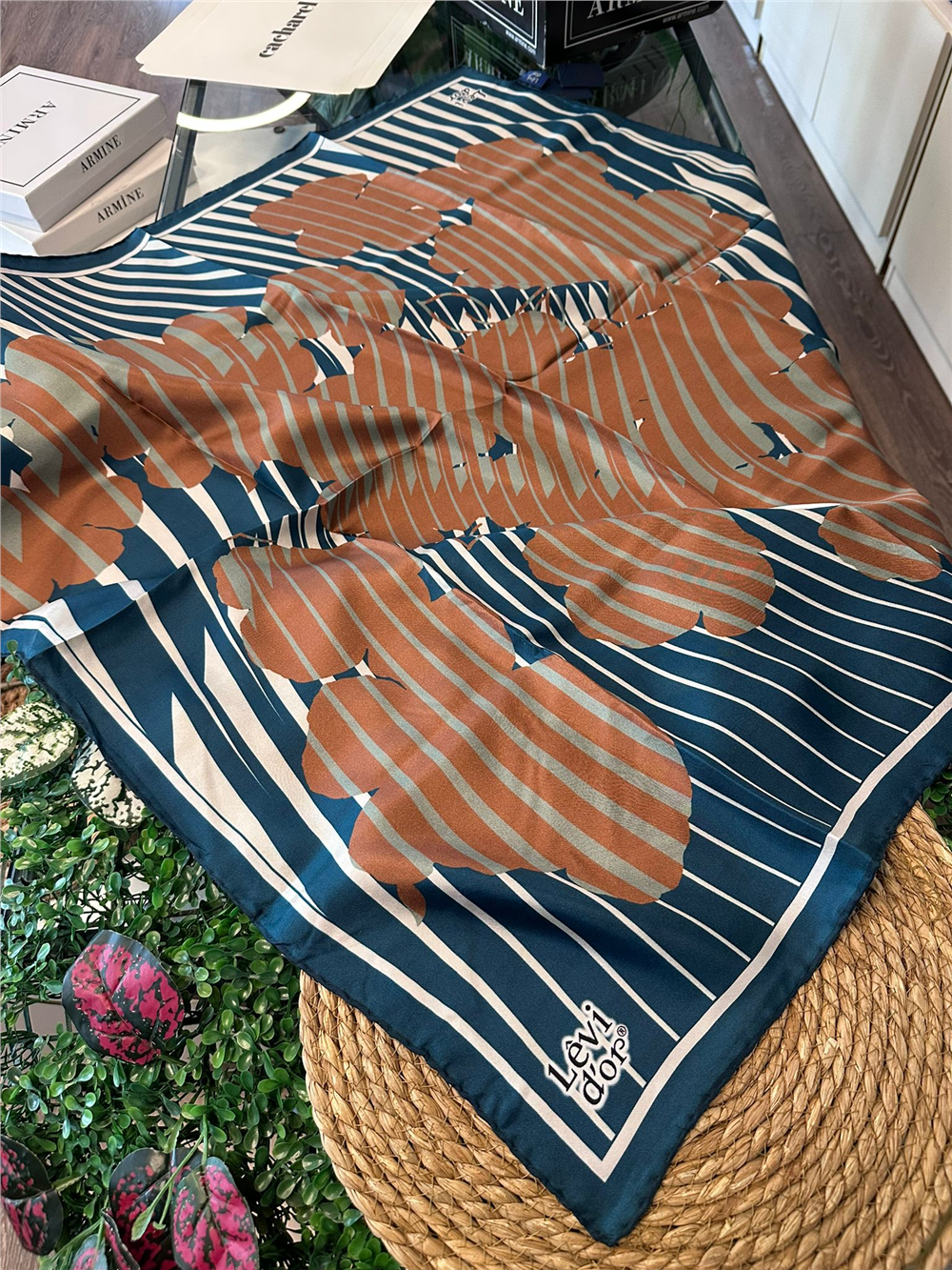 %100 İPEK TWİL EŞARP