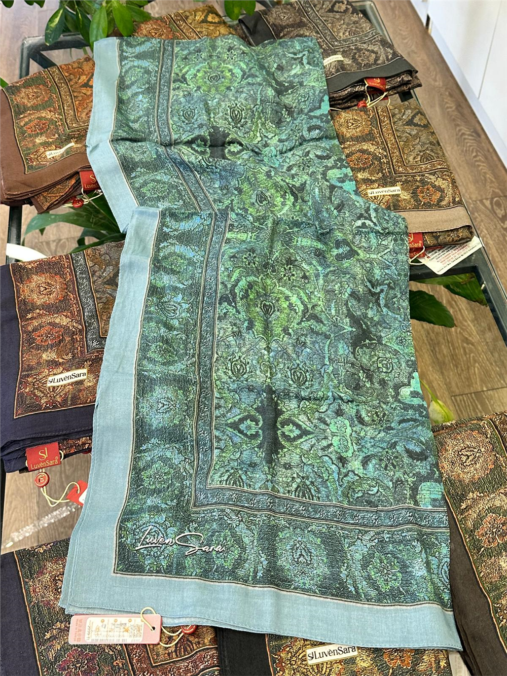 LUVEN SARA SUMMER ŞAL- LUVEN SARA %30İPEK %70 PAMUK ŞAL