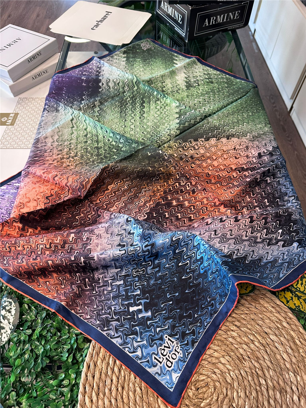 %100 İPEK TWİL EŞARP