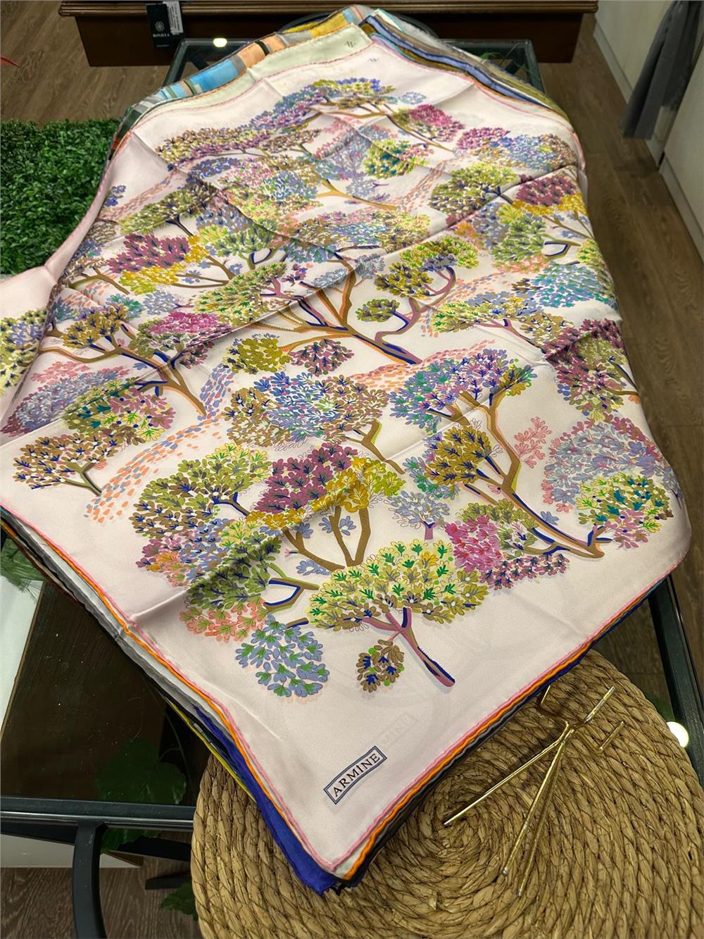 ARMİNE %100 İPEK SURA EŞARP