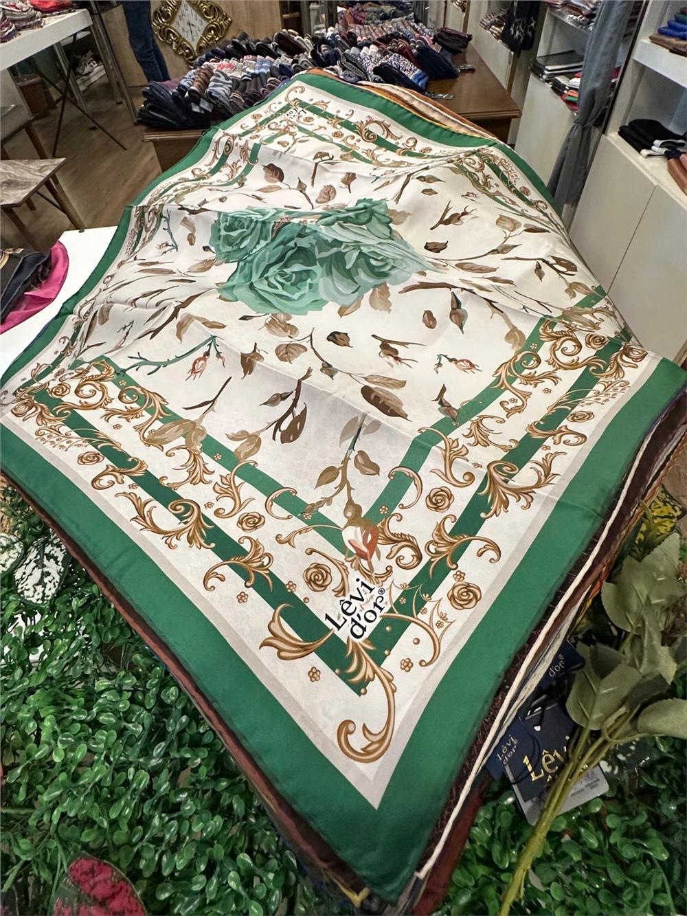 LEVİDOR ÖZEL SERİ % 100 İPEK TWİL EŞARP (NOSTALJİ)