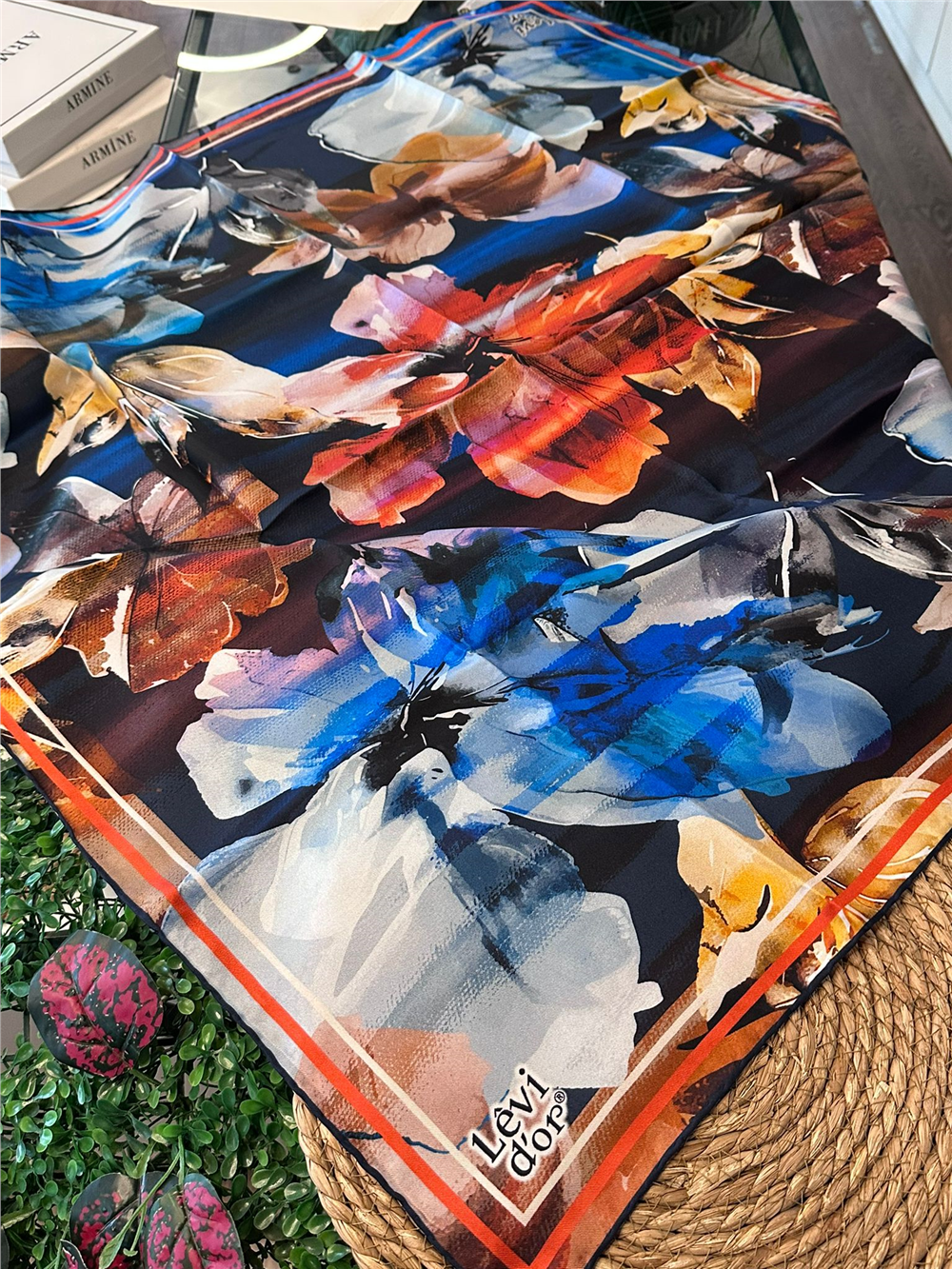 %100 İPEK TWİL EŞARP