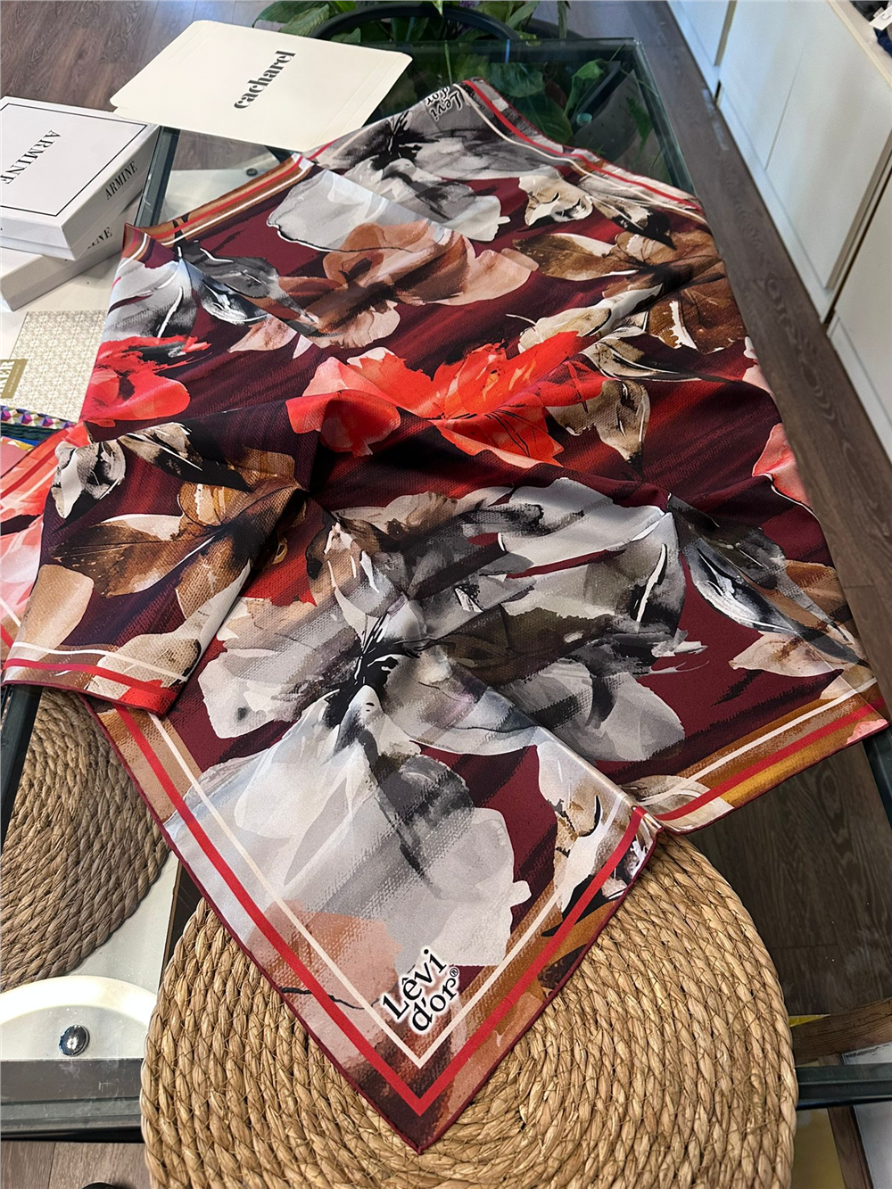 %100 İPEK TWİL EŞARP