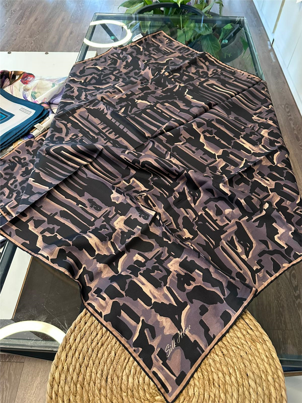 %100 İPEK TWİL EŞARP