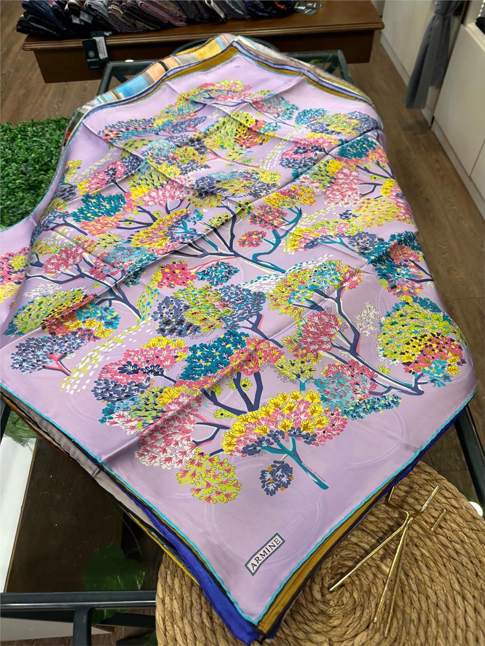 ARMİNE %100 İPEK SURA EŞARP