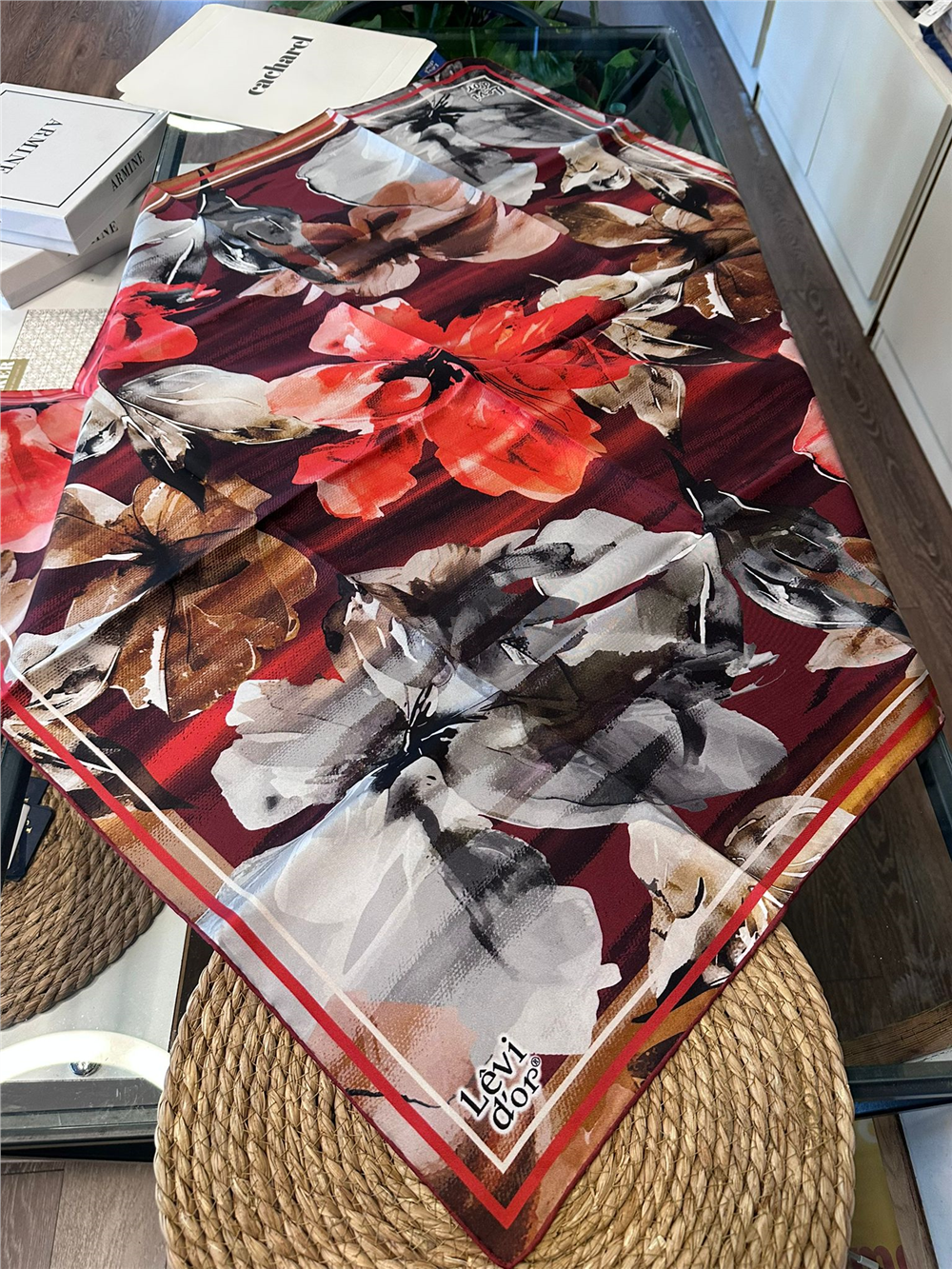 %100 İPEK TWİL EŞARP