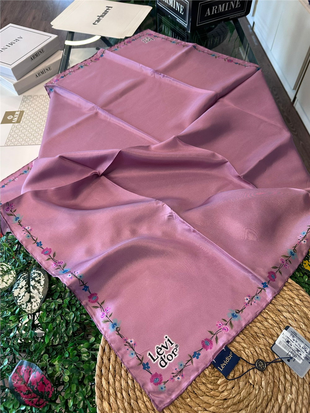 %100 İPEK TWİL EŞARP