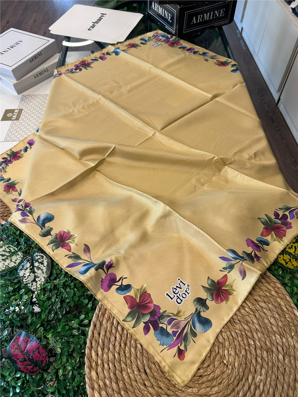 %100 İPEK TWİL EŞARP