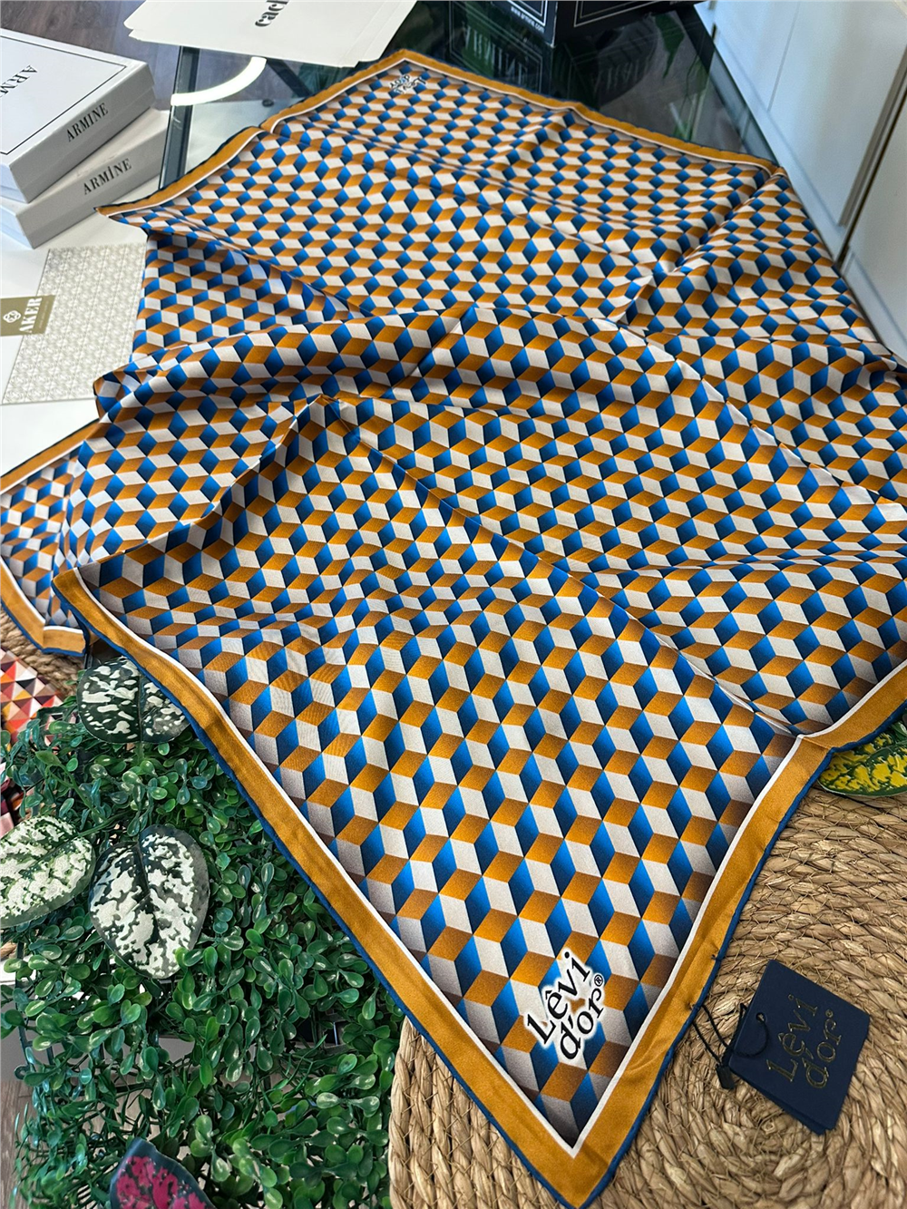 %100 İPEK TWİL EŞARP