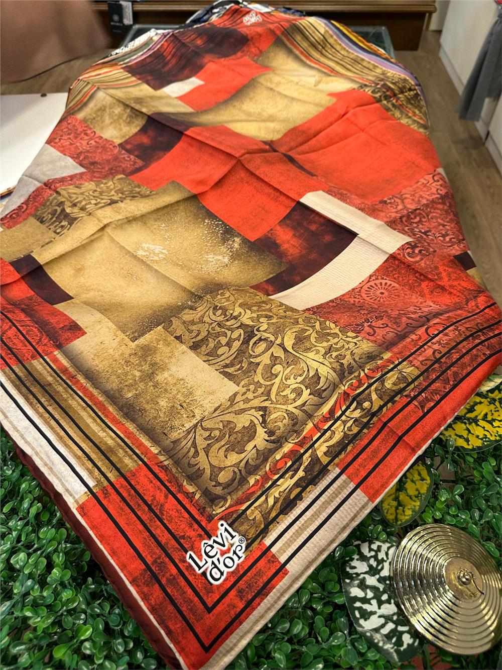 LEVİDOR ÖZEL SERİ % 100 İPEK TWİL EŞARP (NOSTALJİ)