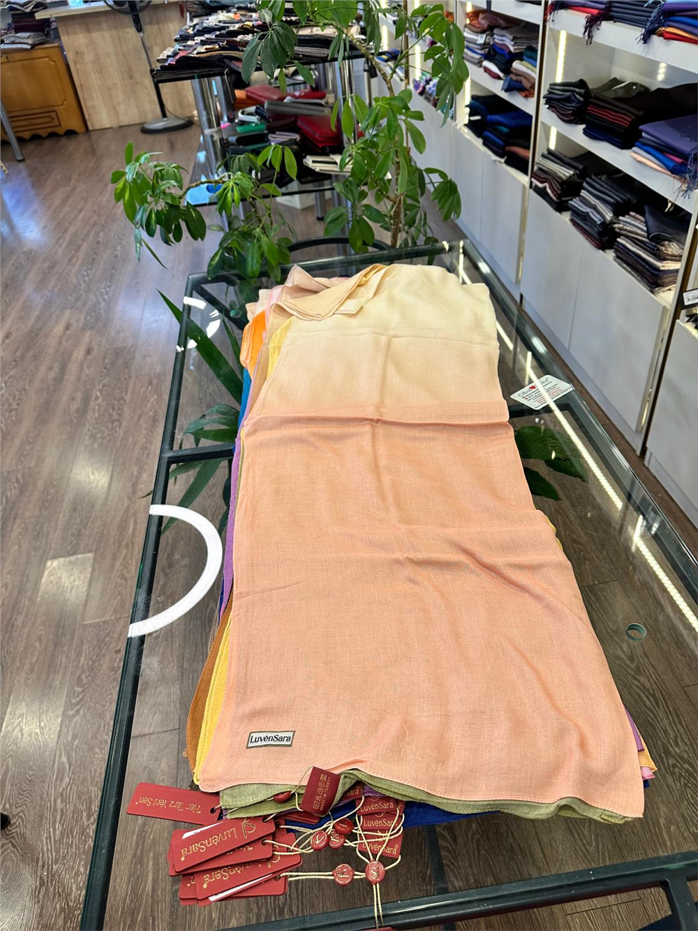 LUVEN SARA SUMMER ŞAL- LUVEN SARA %30İPEK %70 PAMUK ŞAL