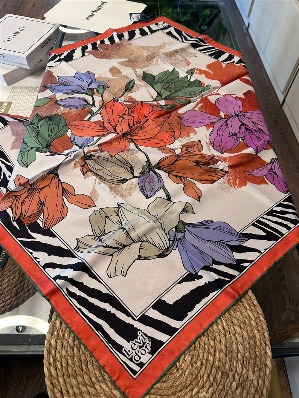 %100 İPEK TWİL EŞARP