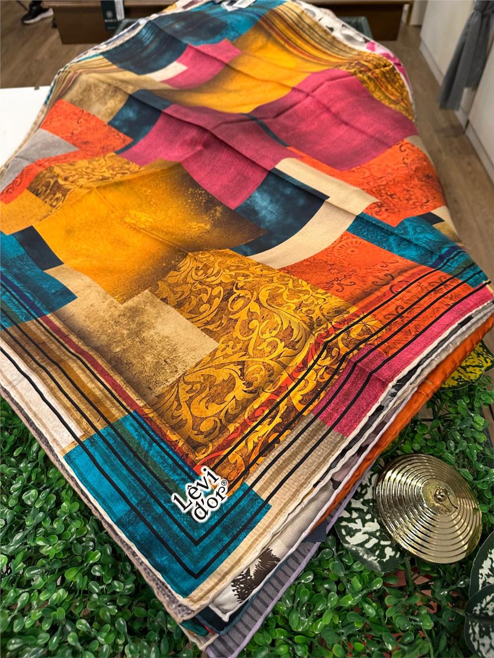 LEVİDOR ÖZEL SERİ % 100 İPEK TWİL EŞARP (NOSTALJİ)