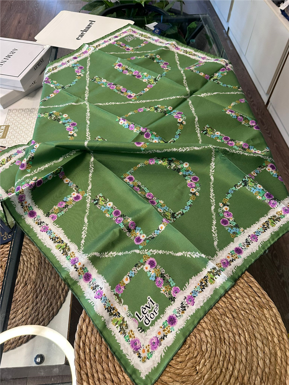 %100 İPEK TWİL EŞARP