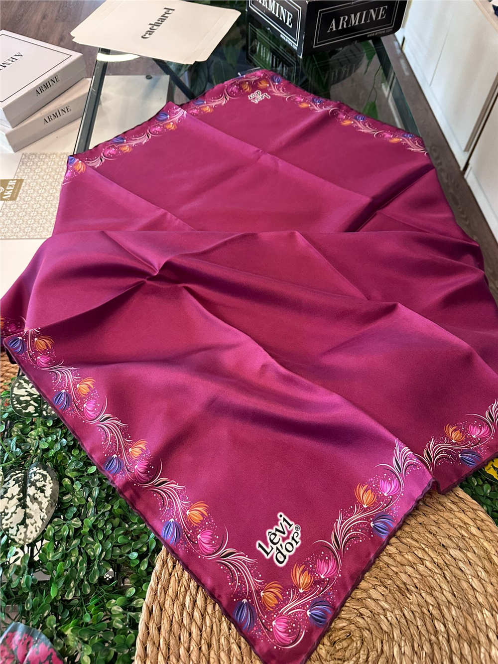 %100 İPEK TWİL EŞARP