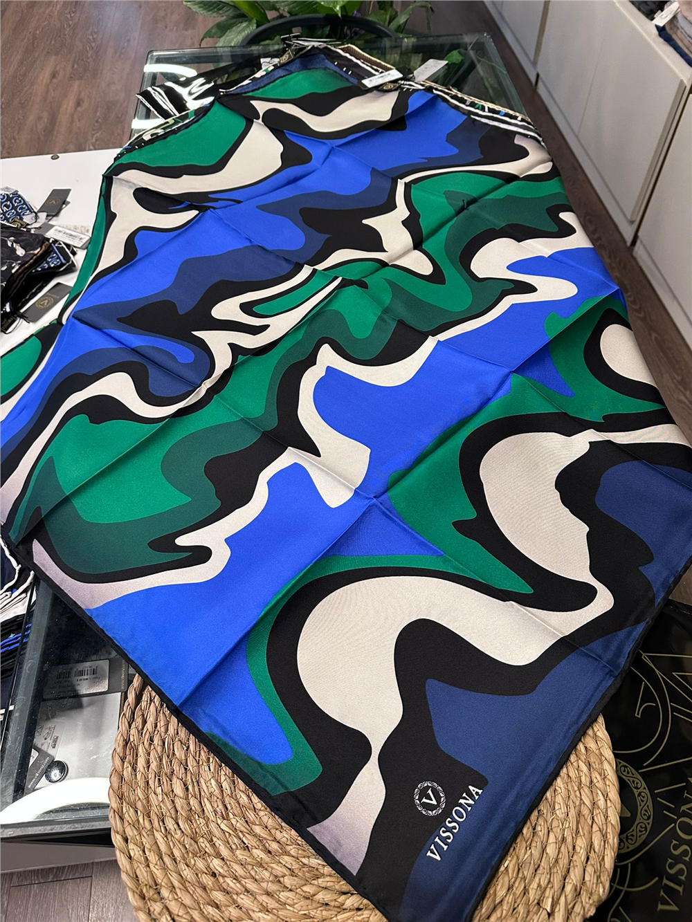 VİSSONA %100 İPEK TWİL EŞARP