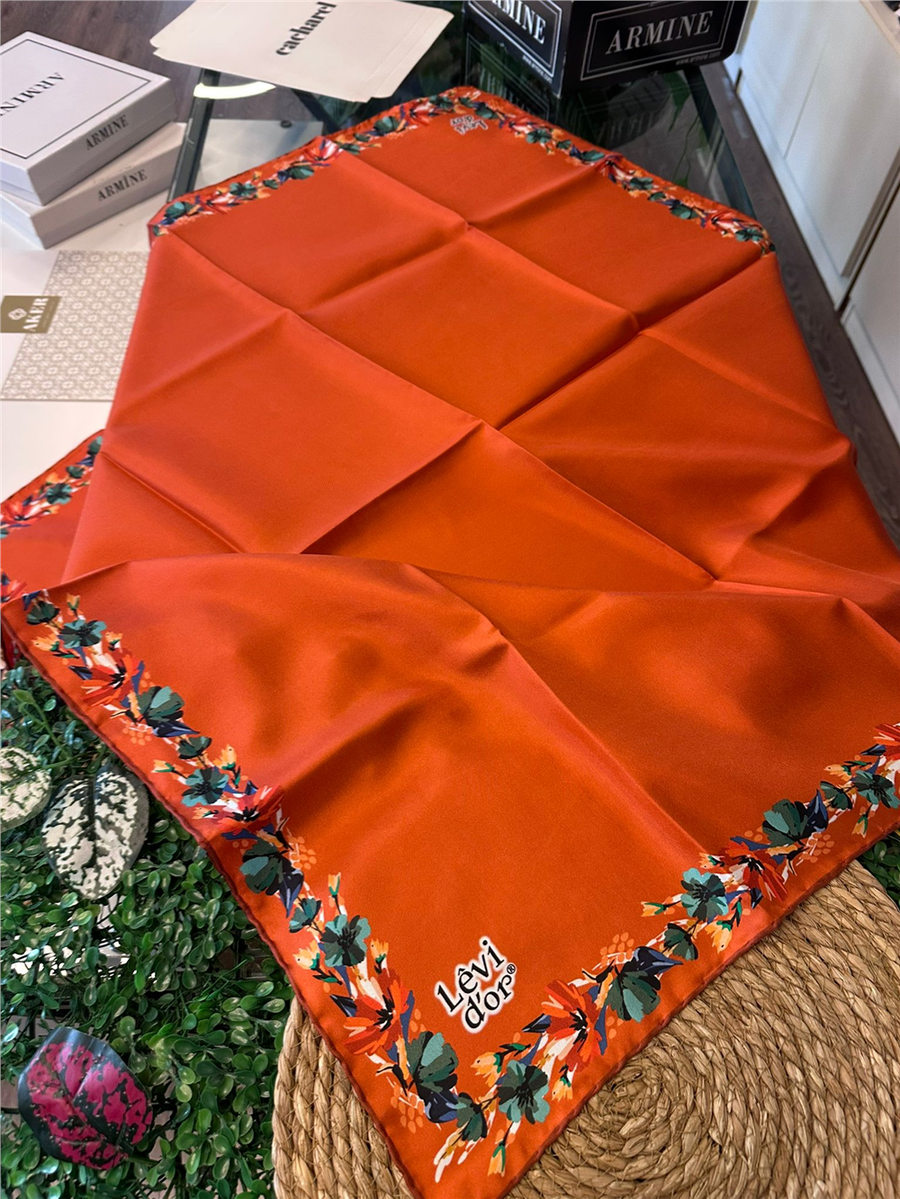 %100 İPEK TWİL EŞARP