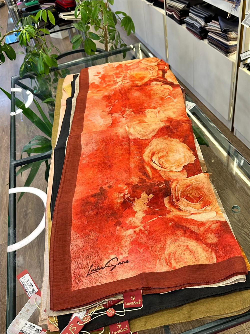 LUVEN SARA SUMMER ŞAL- LUVEN SARA %30İPEK %70 PAMUK ŞAL