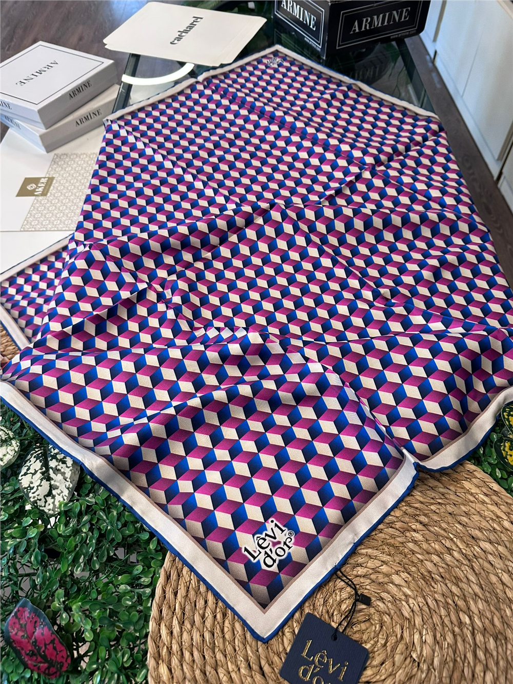 %100 İPEK TWİL EŞARP