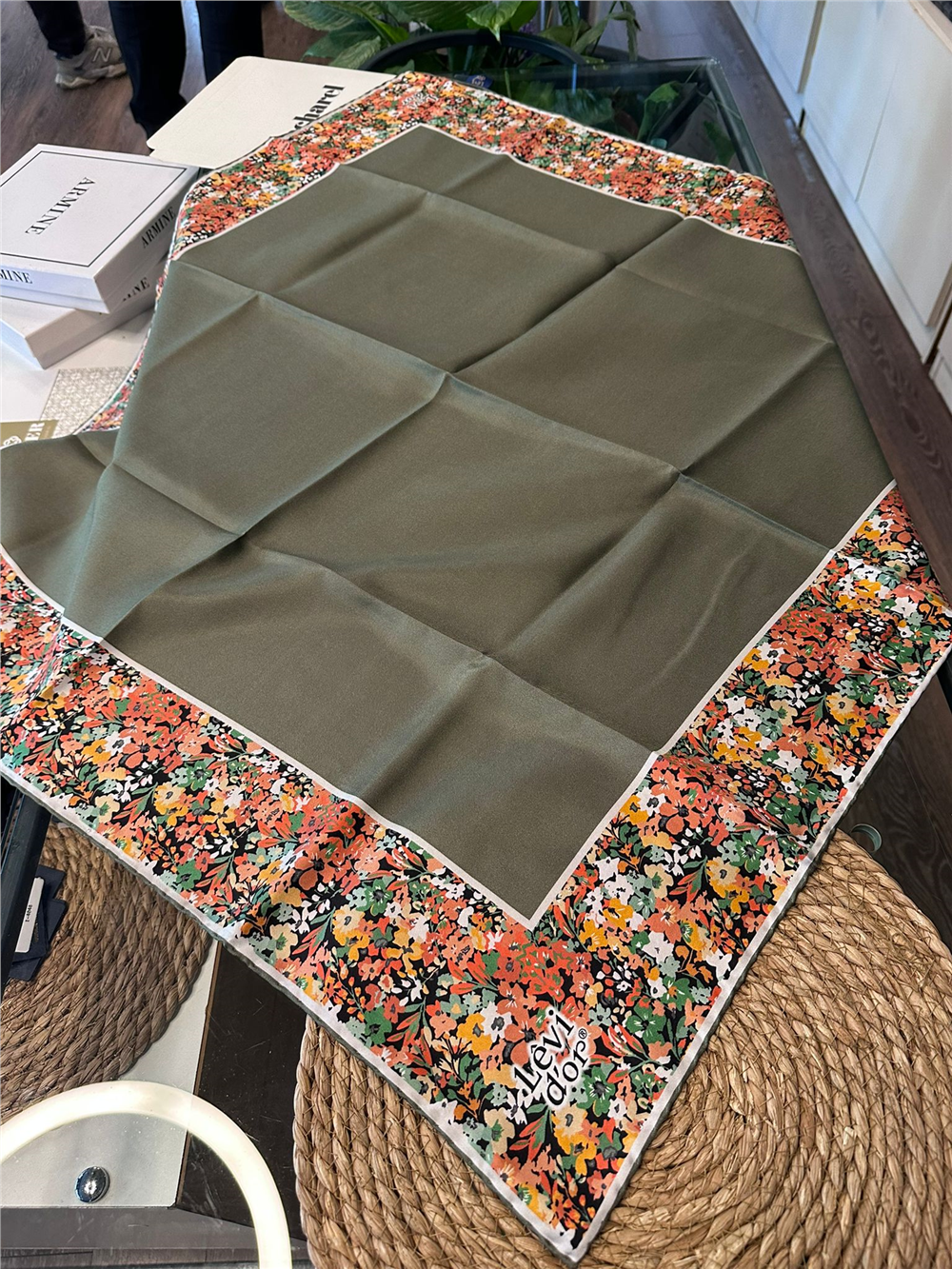 %100 İPEK TWİL EŞARP