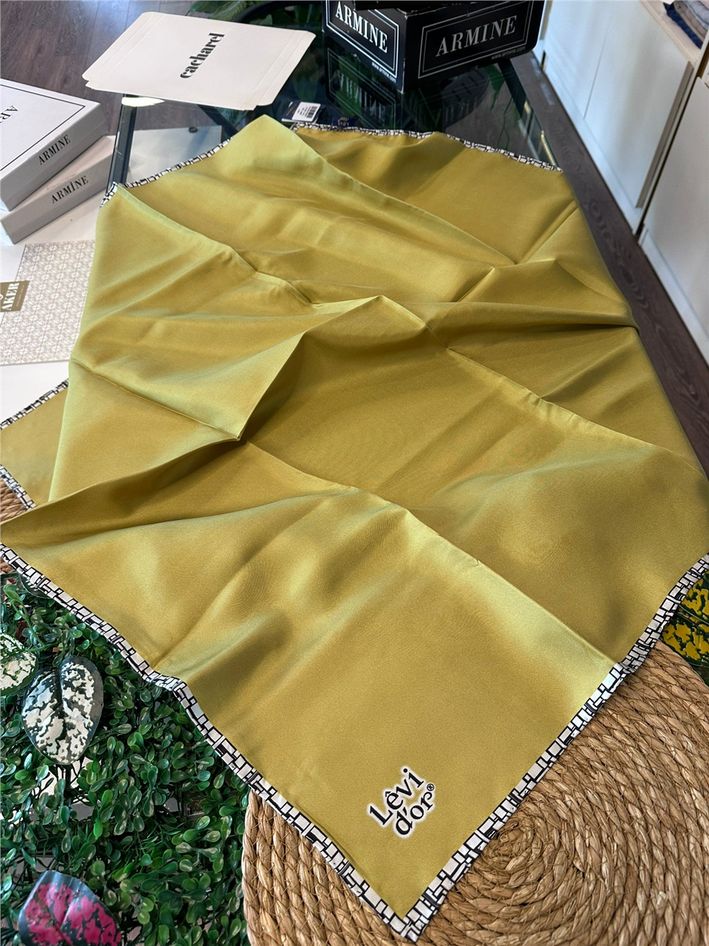 %100 İPEK TWİL EŞARP