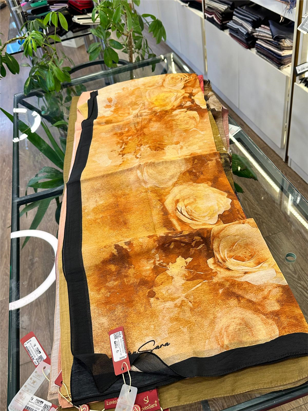 LUVEN SARA SUMMER ŞAL- LUVEN SARA %30İPEK %70 PAMUK ŞAL