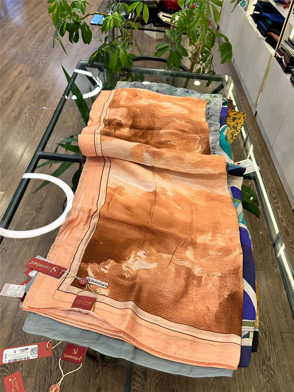 LUVEN SARA SUMMER ŞAL- LUVEN SARA %30İPEK %70 PAMUK ŞAL