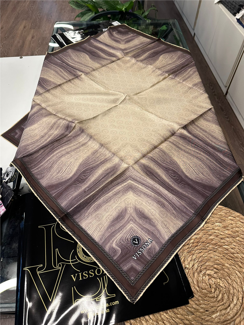 VİSSONA %100 İPEK TWİL EŞARP