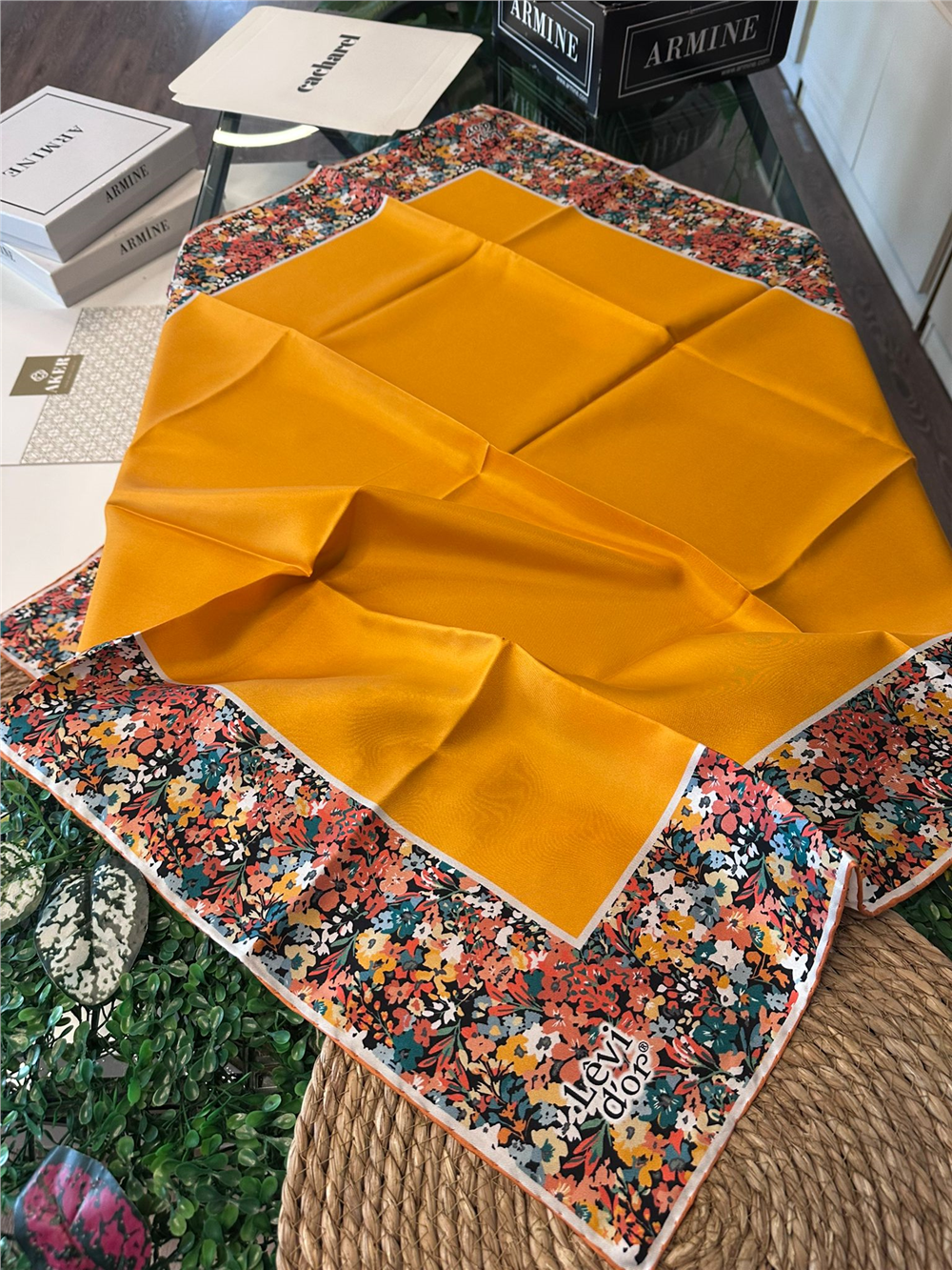 %100 İPEK TWİL EŞARP