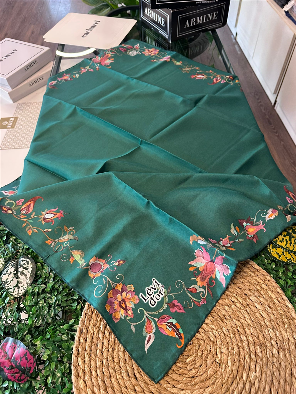 %100 İPEK TWİL EŞARP