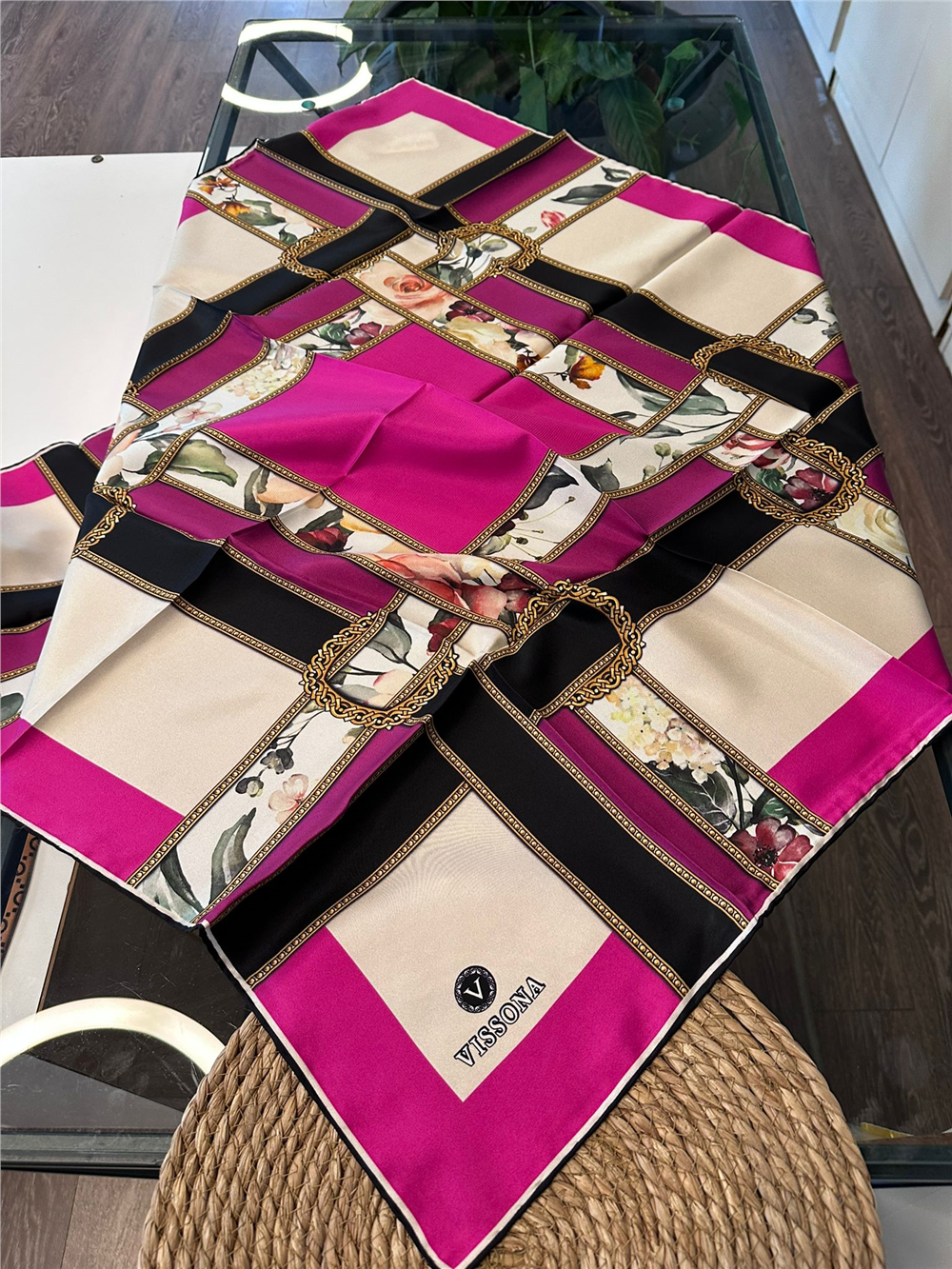 %100 İPEK TWİL EŞARP