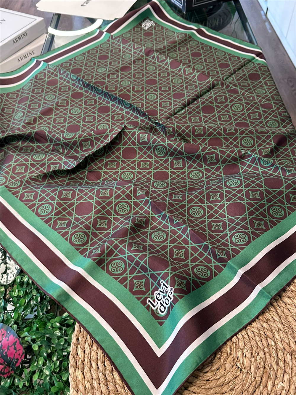 %100 İPEK TWİL EŞARP