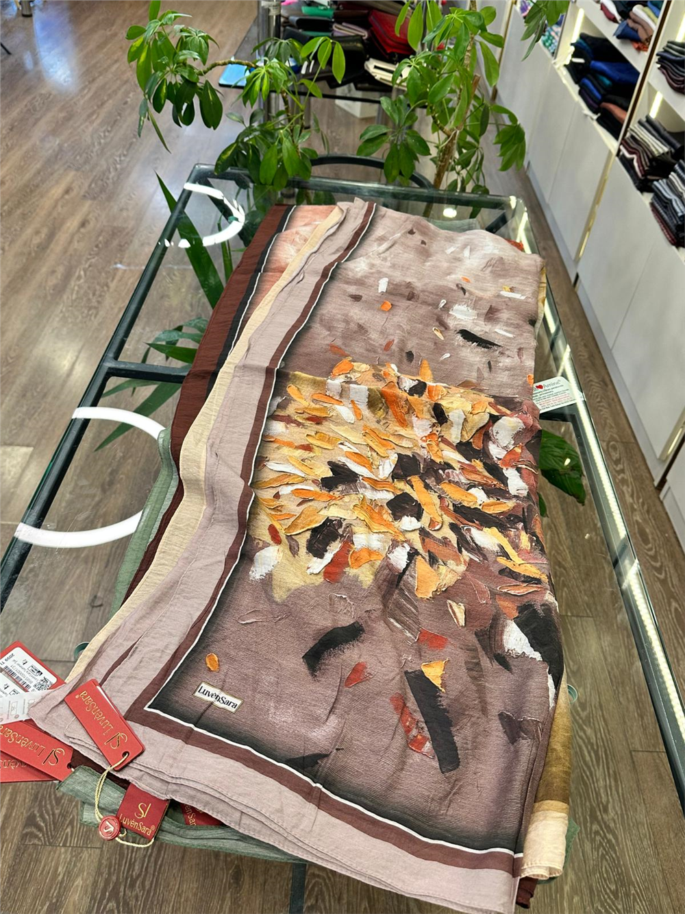LUVEN SARA SUMMER ŞAL- LUVEN SARA %30İPEK %70 PAMUK ŞAL