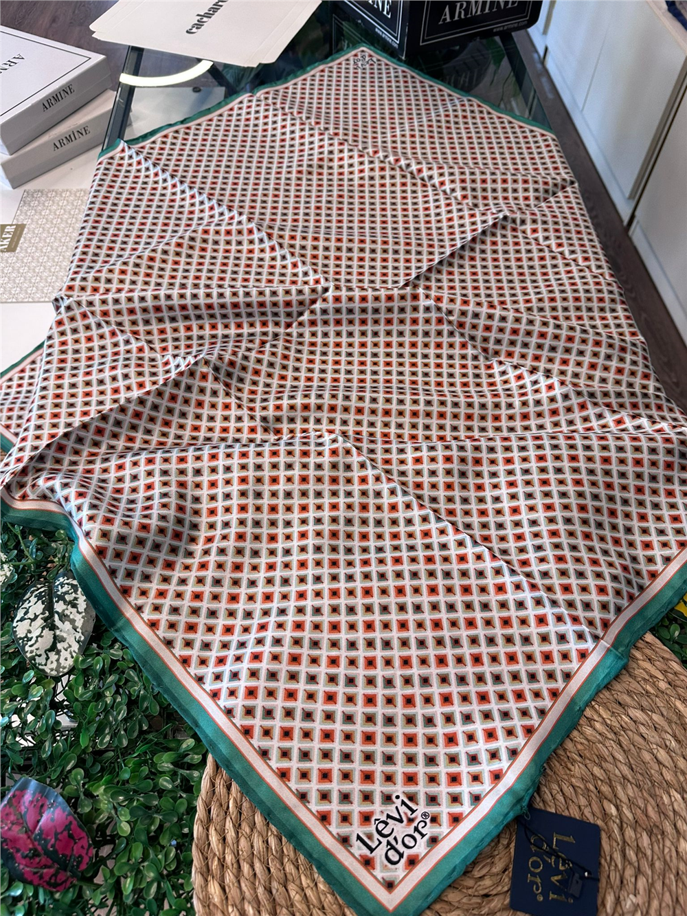 %100 İPEK TWİL EŞARP