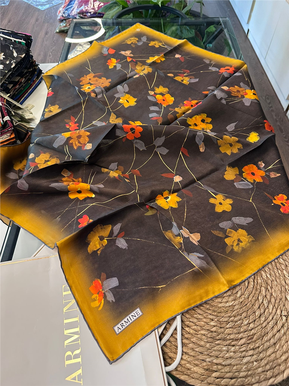 ARMİNE  %100 İPEK SURA EŞARP