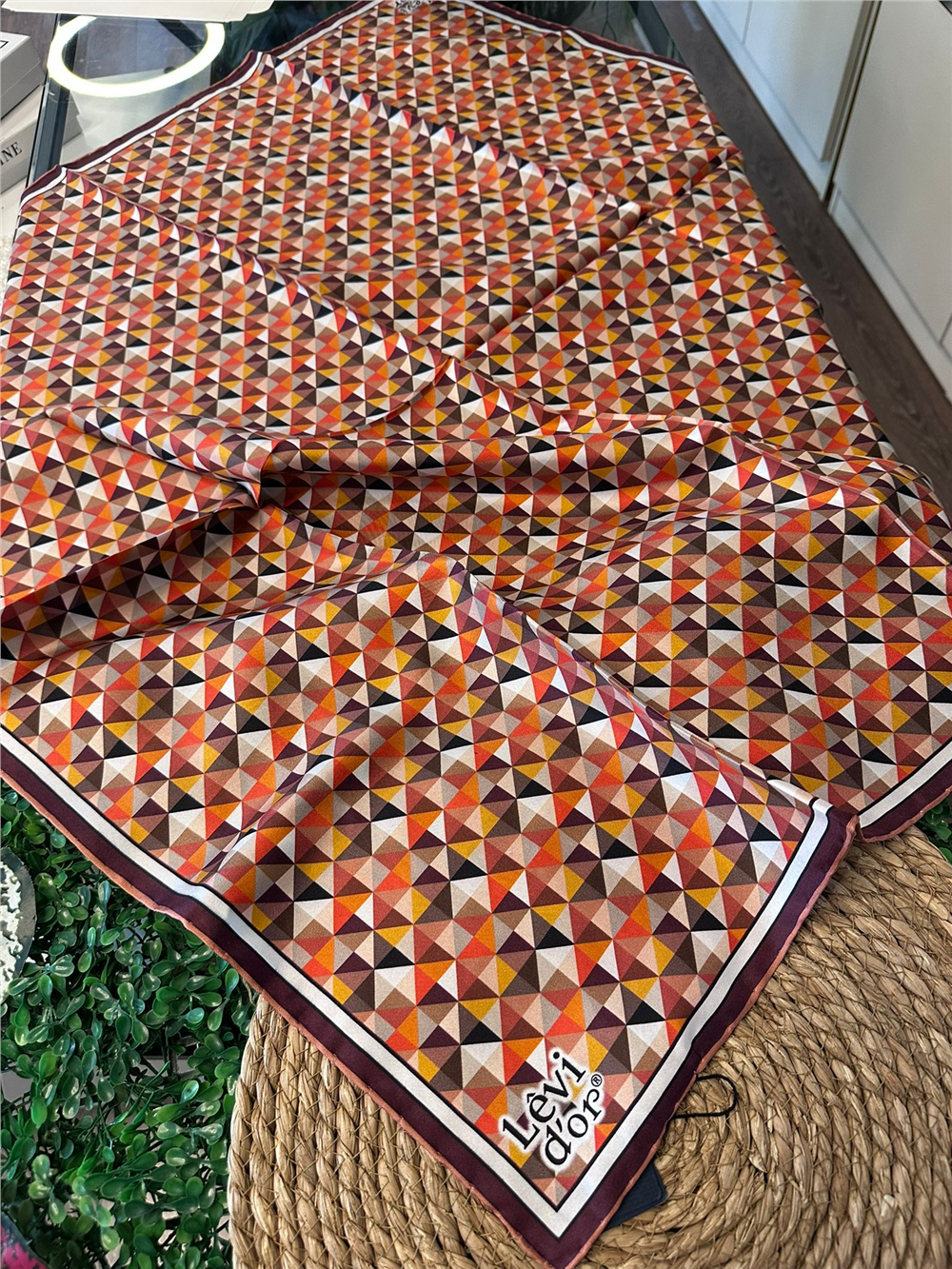 %100 İPEK TWİL EŞARP