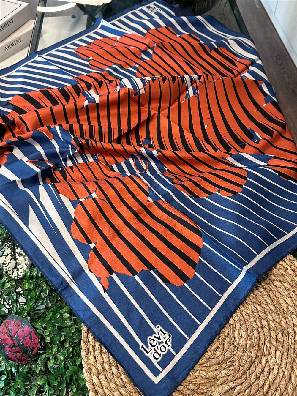 %100 İPEK TWİL EŞARP