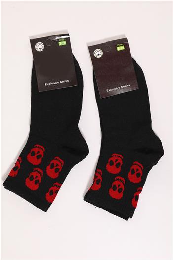 Kadın Desenli İkili Soket Çorap (35-40 Beden Aralığında Uyumludur) Siyah 496399