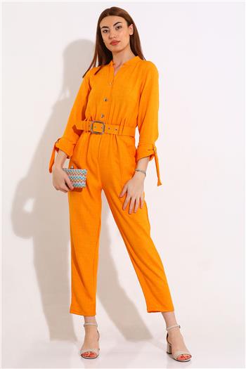 Kadın Kemerli Tulum Orange 499508
