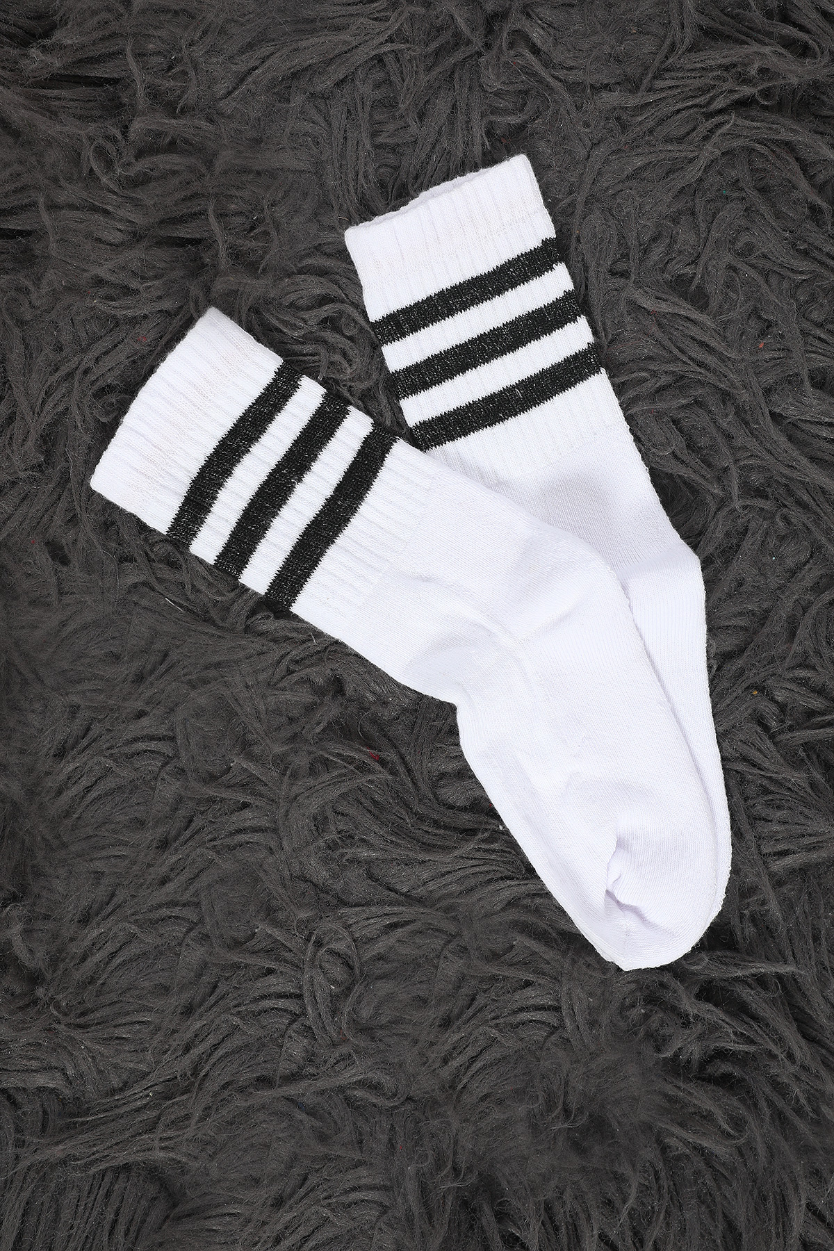 Beyaz Şirin Tabanlı Spor Çocuk Havlu Çorap