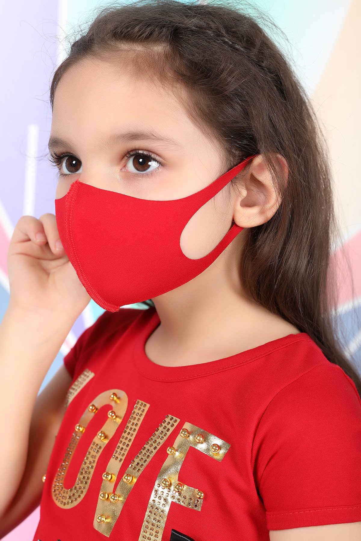 Kırmızı Nano Yıkanabilir Filtreli Çocuk Maske