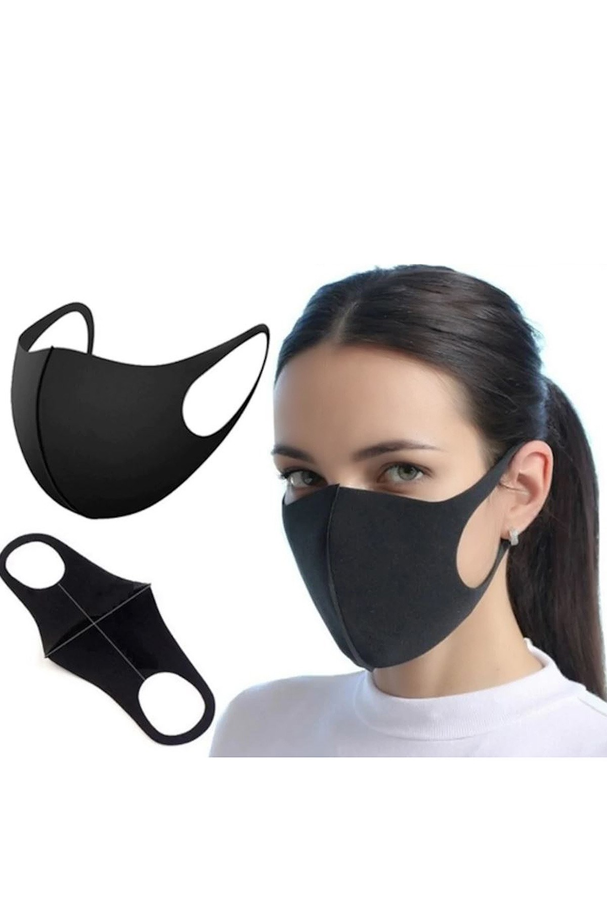 Siyah Nano Yıkanabilir Filtreli Maske 357345- tozlu.com