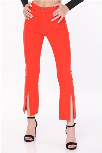 Açık orange Kadın Yırtmaçlı Pantolon