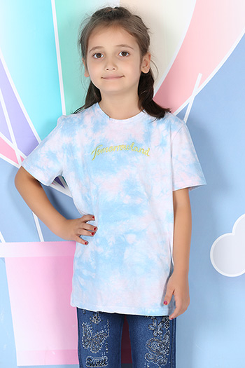 Desenli Kız Çocuk T-shirt