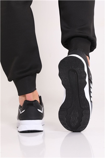Erkek Bağcıklı Spor Ayakkabı SiyahBeyaz