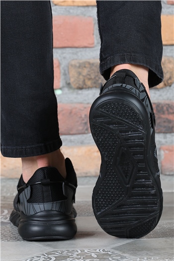 Erkek Bağcılı Spor Ayakkabı Siyah