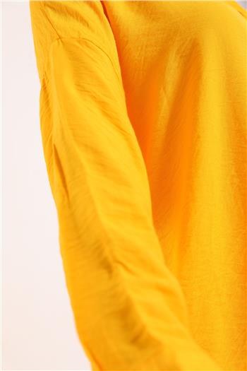 Kadın Pantolon Gömlek Günlük İkili Takım Sarı