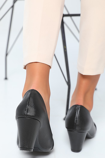 Siyah Tokalı Kadın Topuklu Ayakkabı 441916